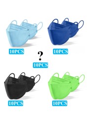 Kn95 Mask Lovely Disposable Girl Mask 4 Layer Dust Mask Filter Fish Shape FFP2 Children Mask Disposable Black Face Mask