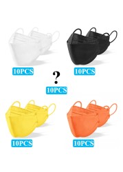 Kn95 Mask Lovely Disposable Girl Mask 4 Layer Dust Mask Filter Fish Shape FFP2 Children Mask Disposable Black Face Mask