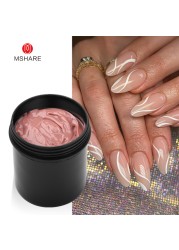 MSHARE Gel Builder Gel Nail Extension Gel 150ml Cream Medium Soft Cover Shade Pink White Fast Extension UV Nail Hard Gel