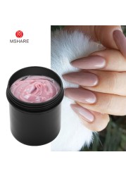 MSHARE Gel Builder Gel Nail Extension Gel 150ml Cream Medium Soft Cover Shade Pink White Fast Extension UV Nail Hard Gel