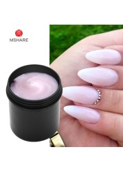 MSHARE Gel Builder Gel Nail Extension Gel 150ml Cream Medium Soft Cover Shade Pink White Fast Extension UV Nail Hard Gel