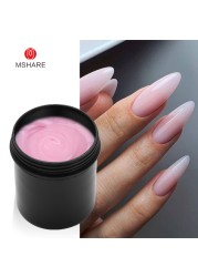 MSHARE Gel Builder Gel Nail Extension Gel 150ml Cream Medium Soft Cover Shade Pink White Fast Extension UV Nail Hard Gel