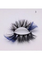 Colorful Mink Eyelash 18-25mm Color Lashes Natural Fluffy False Lashes Bulk Colored Fake Eyelashes for Cosplay Dramatic Makeup