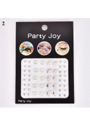 3D Diamond Eyeshadow Stickers Face Jewels Self Adhesive Face Body Eyebrow Diamond Nail Stickers Decals Decoration Photography