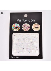 3D Diamond Eyeshadow Stickers Face Jewels Self Adhesive Face Body Eyebrow Diamond Nail Stickers Decals Decoration Photography