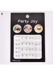 3D Diamond Eyeshadow Stickers Face Jewels Self Adhesive Face Body Eyebrow Diamond Nail Stickers Decals Decoration Photography