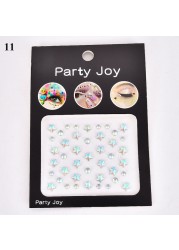 3D Diamond Eyeshadow Stickers Face Jewels Self Adhesive Face Body Eyebrow Diamond Nail Stickers Decals Decoration Photography