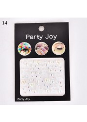 3D Diamond Eyeshadow Stickers Face Jewels Self Adhesive Face Body Eyebrow Diamond Nail Stickers Decals Decoration Photography