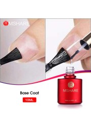 MSHARE Strengthening Gel Self Leveling Builder Nail Apex and C-Curve Builder Reinforcement Alignment Base Top Soak Off 10ml in Bottle