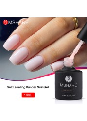 MSHARE Strengthening Gel Self Leveling Builder Nail Apex and C-Curve Builder Reinforcement Alignment Base Top Soak Off 10ml in Bottle