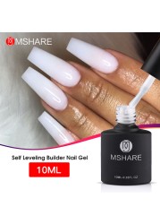 MSHARE Strengthening Gel Self Leveling Builder Nail Apex and C-Curve Builder Reinforcement Alignment Base Top Soak Off 10ml in Bottle