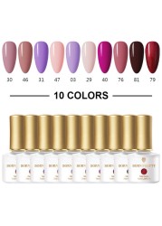 Born Pretty Nail Gel Polish Set Soak Off UV LED Gel 7ml Hybrid Semi Permanent Varnish Nail Art Gel Kit Top Coat Gel Manciuring