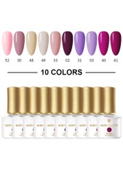 Born Pretty Nail Gel Polish Set Soak Off UV LED Gel 7ml Hybrid Semi Permanent Varnish Nail Art Gel Kit Top Coat Gel Manciuring