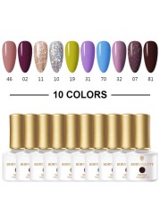 Born Pretty Nail Gel Polish Set Soak Off UV LED Gel 7ml Hybrid Semi Permanent Varnish Nail Art Gel Kit Top Coat Gel Manciuring