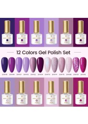 Born Pretty Nail Gel Polish Set Soak Off UV LED Gel 7ml Hybrid Semi Permanent Varnish Nail Art Gel Kit Top Coat Gel Manciuring