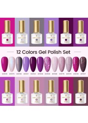 Born Pretty Nail Gel Polish Set Soak Off UV LED Gel 7ml Hybrid Semi Permanent Varnish Nail Art Gel Kit Top Coat Gel Manciuring