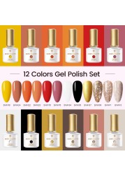 Born Pretty Nail Gel Polish Set Soak Off UV LED Gel 7ml Hybrid Semi Permanent Varnish Nail Art Gel Kit Top Coat Gel Manciuring