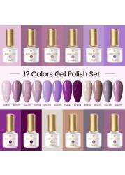 Born Pretty Nail Gel Polish Set Soak Off UV LED Gel 7ml Hybrid Semi Permanent Varnish Nail Art Gel Kit Top Coat Gel Manciuring