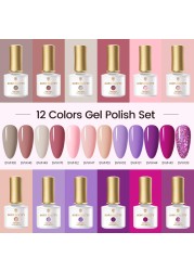 Born Pretty Nail Gel Polish Set Soak Off UV LED Gel 7ml Hybrid Semi Permanent Varnish Nail Art Gel Kit Top Coat Gel Manciuring