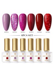 Born Pretty Nail Gel Polish Set Soak Off UV LED Gel 7ml Hybrid Semi Permanent Varnish Nail Art Gel Kit Top Coat Gel Manciuring