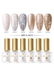 Born Pretty Nail Gel Polish Set Soak Off UV LED Gel 7ml Hybrid Semi Permanent Varnish Nail Art Gel Kit Top Coat Gel Manciuring