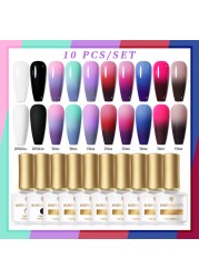 Born Pretty Nail Gel Polish Set Soak Off UV LED Gel 7ml Hybrid Semi Permanent Varnish Nail Art Gel Kit Top Coat Gel Manciuring