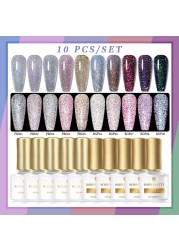 Born Pretty Nail Gel Polish Set Soak Off UV LED Gel 7ml Hybrid Semi Permanent Varnish Nail Art Gel Kit Top Coat Gel Manciuring