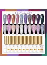 Born Pretty Nail Gel Polish Set Soak Off UV LED Gel 7ml Hybrid Semi Permanent Varnish Nail Art Gel Kit Top Coat Gel Manciuring