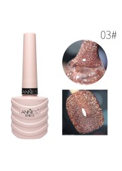 Glitter Cat Eye Nail Gel Reflective Glitter Permanent No Fade No Required Nail Magnet Soaked UV Nail Gel