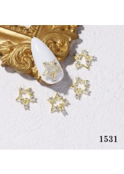 Ins luxury nail art zircon metal decoration micro inlaid flash diamond japanese rhinestones for 3d nails