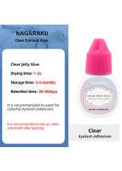 NAGARAKU Low Smell 5ml Glue No Simulation Eyelash Extension Glue Soft Eyelash Glue Fast Drying Eyelash Extensions Glue