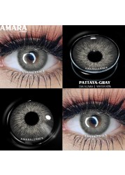 Amara Natural Colored Contact Lenses Blue 2pcs Beautiful Contacts Pupils Colored Contact Lens Yearly Makeup Cosmetics Contact Lens