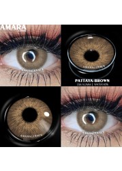 Amara Natural Colored Contact Lenses Blue 2pcs Beautiful Contacts Pupils Colored Contact Lens Yearly Makeup Cosmetics Contact Lens