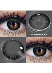 Amara Natural Colored Contact Lenses Blue 2pcs Beautiful Contacts Pupils Colored Contact Lens Yearly Makeup Cosmetics Contact Lens