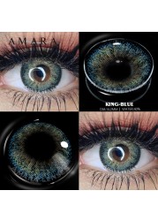 Amara Natural Colored Contact Lenses Blue 2pcs Beautiful Contacts Pupils Colored Contact Lens Yearly Makeup Cosmetics Contact Lens