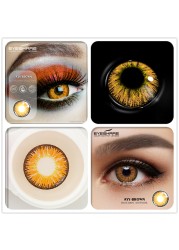 Ishihair Colored Eye Contact Lenses Eye Set Makeup Halloween Beauty Contact Lenses Eye Cosmetic Colored Eyes