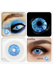 Ishihair Colored Eye Contact Lenses Eye Set Makeup Halloween Beauty Contact Lenses Eye Cosmetic Colored Eyes