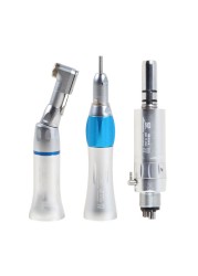 NSK Style Dental Slow Low Speed ​​External Single Water Spray Contra Angle Straight Air Motor Handpiece 4 Holes