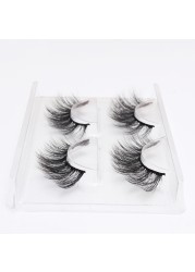 LE 20 Pairs Mink Eyelashes Fashion Handmade Cruelty-Free Soft Wispies 3D Fake Long Eye Lashes Extension False Eyelashes