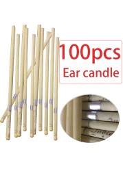 100pcs Ear Candles Therapy Care Ear Candle Hopi Ear Cleaner Wax Removal Hygienic Hollow Cone Indian Aromatherapy Ear Candle