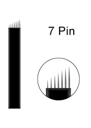 100pcs Black Lamina Microblading Needles 0.18mm U Shape 18 Pins Blades 12 14 16 21 Pin Tattoo Needles For Permanent Makeup Pen