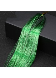 1pc Sparkle Shiny Hair Tinsel Hair Extensions Dazzle Women Hippie For Braiding Headdress Hair Braiding Tools Long 100cm