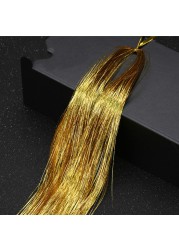 1pc Sparkle Shiny Hair Tinsel Hair Extensions Dazzle Women Hippie For Braiding Headdress Hair Braiding Tools Long 100cm