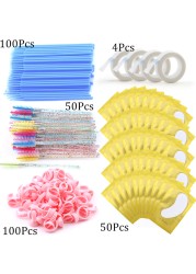 Eyelashes Extension Supplies Lashes Set Micro Brush Tape Glue Ring Eye Pad Disposable Mascara Applicator Eyelashes Tool