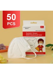 Single Pack FFP2 Mascarillas KN95 Face Mask 5 Layers Kids KN95 Child Respirator Protection Mask FPP2 Suitable for 3-14 Years Kids