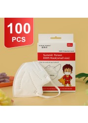 Single Pack FFP2 Mascarillas KN95 Face Mask 5 Layers Kids KN95 Child Respirator Protection Mask FPP2 Suitable for 3-14 Years Kids