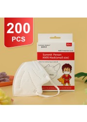 Single Pack FFP2 Mascarillas KN95 Face Mask 5 Layers Kids KN95 Child Respirator Protection Mask FPP2 Suitable for 3-14 Years Kids