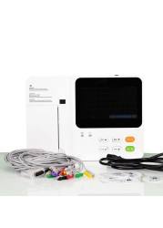 12-lead display 3 channel ECG machine 7 inch color LCD touch screen connectable external ECG workstation USB memory