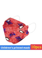 Disney Mickey Kids KN95 Face Mask 4 Layers Dust-proof Respirator Reusable Boys Girls 4-12 Years FFP2 Mouth Mascarilla