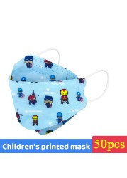 Disney Mickey Kids KN95 Face Mask 4 Layers Dust-proof Respirator Reusable Boys Girls 4-12 Years FFP2 Mouth Mascarilla